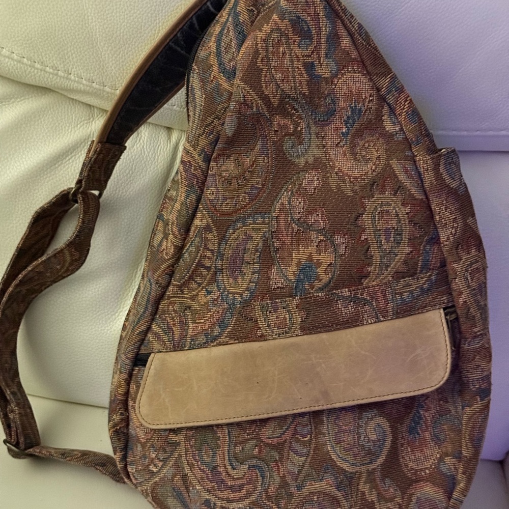 L.L. Bean Brown Paisley Shoulder Bag - Picture 2 of 8